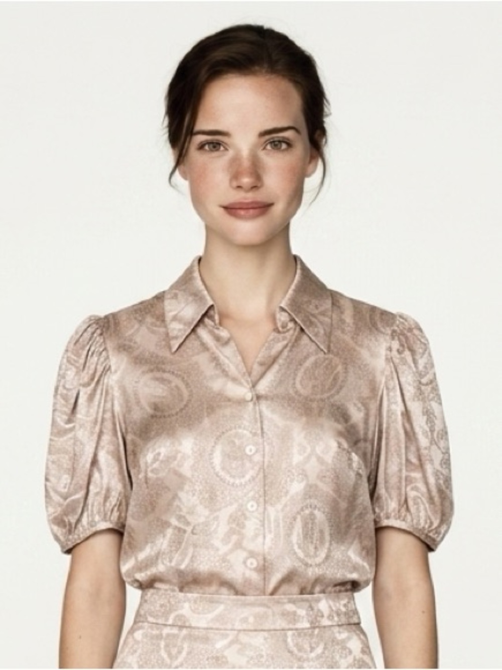 Trina Turk pink paisley print blouse